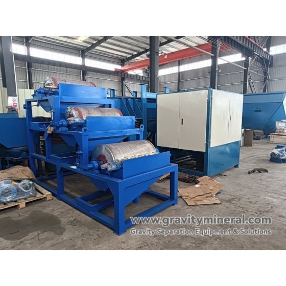 Solution d'enrichissement du minerai de fer (gravité + séparation magnétique)