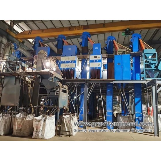 Solution intégrée de traitement du minerai placérien de titane et de zirconium (gravimétrique, magnétique et électrostatique)